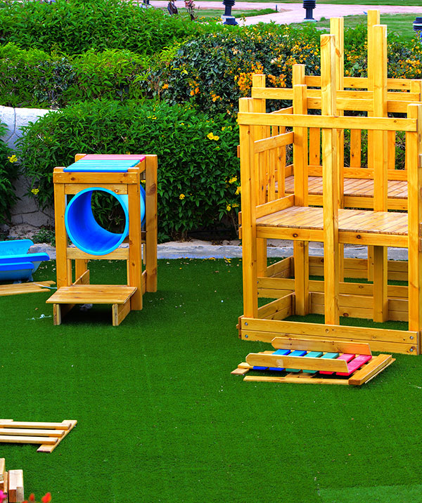 Artificial grass for playground